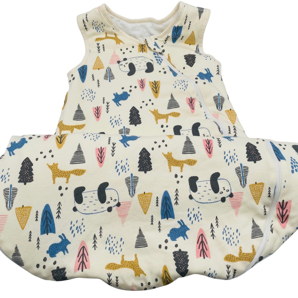 DuoMiaoMiao Large‎ Zip Up Infant Sleep Sack 12-18mo Woodland Animal Print Cotton